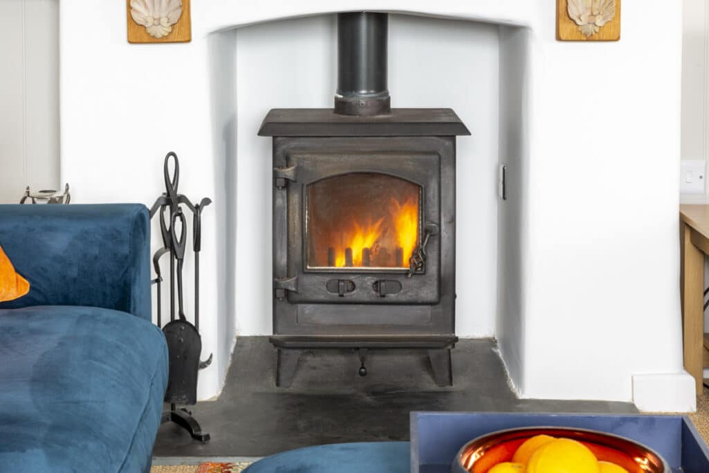 2 Florence Cottages Torcross Beach Cottage Fireplace