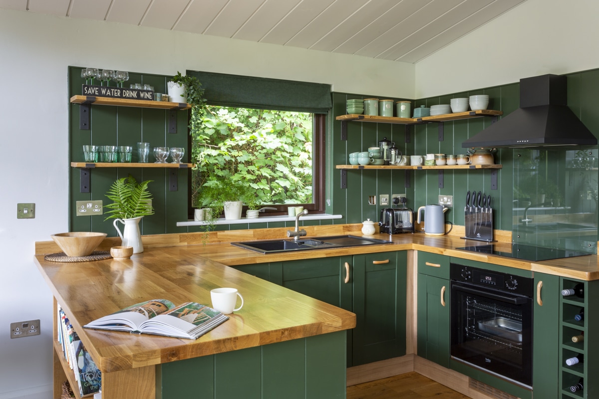 The Cabin, Gara Mill, Slapton, Kitchen Devon
